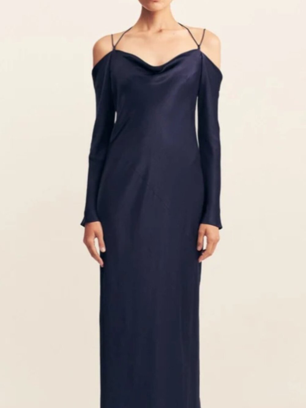 Shona Joy La Lune Off Shoulder Tie Maxi Dress